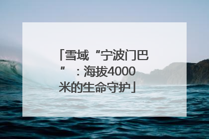 雪域“宁波门巴”：海拔4000米的生命守护